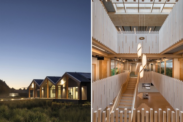 Left: Pā Reo, Te Moana o Raukawa, Ōtaki; Right: Ngā Mokopuna, Te Herenga Waka Victoria University of Wellington.