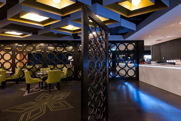 View from lobby towards dining room.