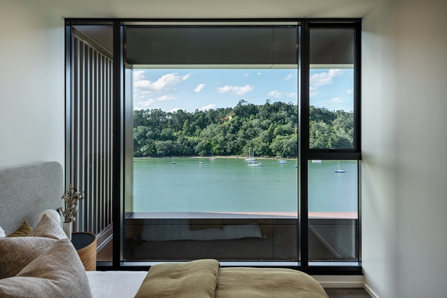 An apartment bedroom.