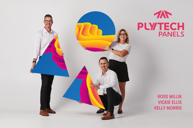 From left: Ross Millin (National Specification Sales Representative), Kelly Morris (Architectural Consultant) and Vicki Ellis (Sales Marketing Coordinator).
