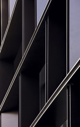 Exterior (and abstracted) view of the ANZ Centre’s new meeting suite pavilion.